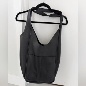 Rag & Bone Logan Black Leather Shopper Tote Shoulder Bag